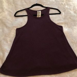High neck razor back tank top